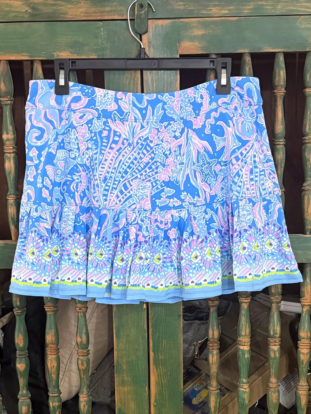 Lilly Pulitzer Taye Sea What I Pleated Women's 13" Golf Skort - L - Picture 4 of 7